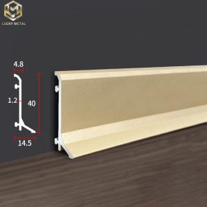 Extrusion Recessed Aluminium Skirting Profile Baseboards Electroplating Finish