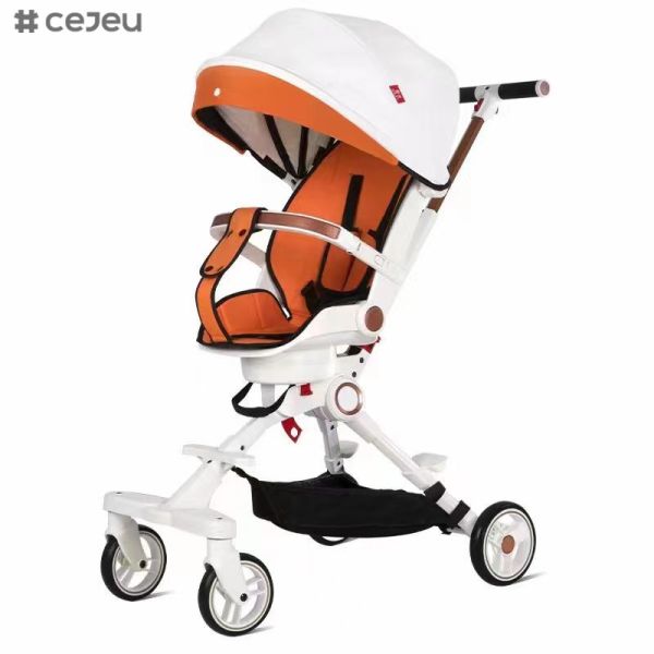 Pushchair/Stroller (Birth to 3 Years Approx, 0-15 kg), Lightweight with Compact FoldFour wheel suspension Brake