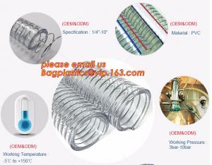 China PVC suction hose, PVC Steel Wire Hose Soft Light and Long Usage Life on sale