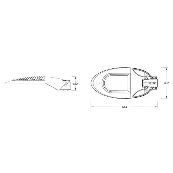 40W 80W Outdoor LED Street Light Housing IP65 Aluminum Die-Casting Housing