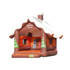 Christmas Inflatable Bouncy Castle , Outdoor Games Blow Up Jump House 5.2 * 4 *