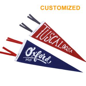 68D Polyester Felt Pennant Flag Silk Screen Printing Waterproof