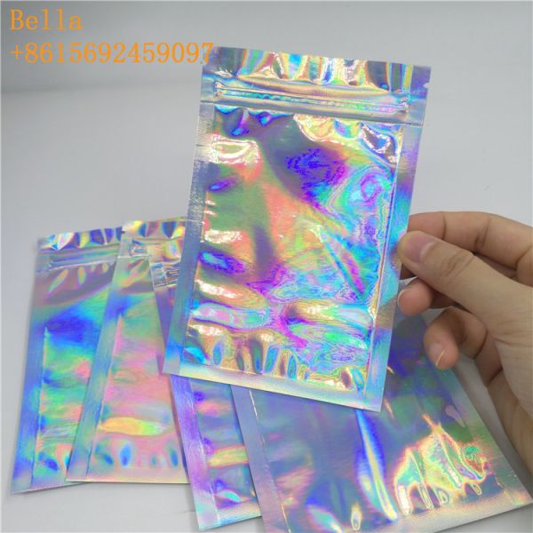 Buy Glossy Plastic Holographic Foil Pouch Packaging at wholesale prices
