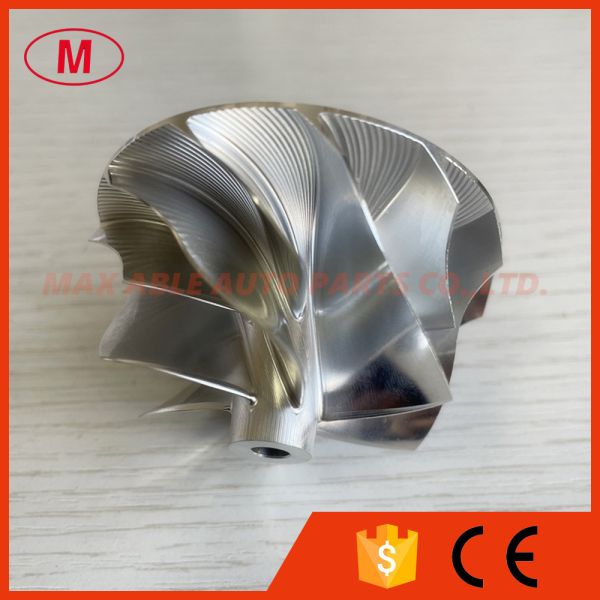 RHF5 48.40/60.00mm 6+6 blades LEP style aluminum 2618/milling/Billet compressor wheel