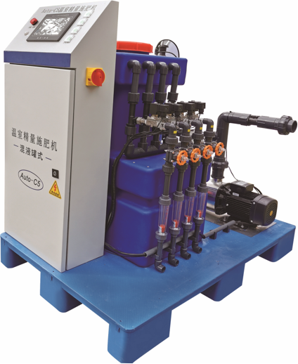 Smart Venlo - type glass greenhouse with top - window opening system and fertilization system