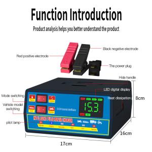 12V10A 24V5A Automatic Intelligent Repair Battery Charger with ABS Material and