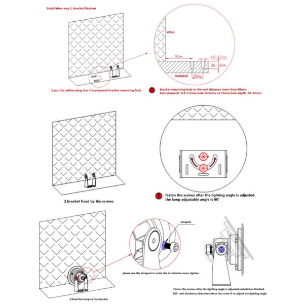 Dmx512 Color Change Underwater LED Spotlights 850LM High Brightness Anti Corrosion