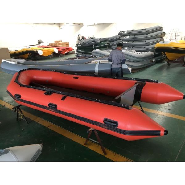 Color Hypalon Foldable Inflatable Boat Aluminum Floor For Rescue