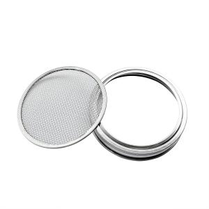 Kitchen Pilfer Proof Mason Jar Strainer Lid Diy 86mm Sliver