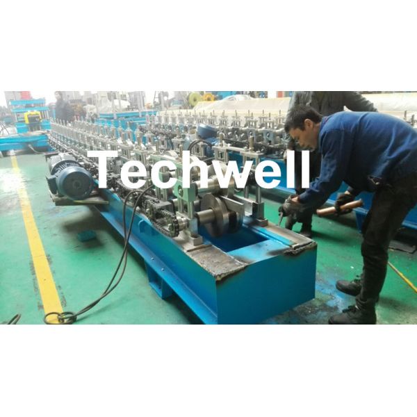 Buy Hat Channel Cold Roll Forming Machine With Hydraulic Cutting Type & PLC Frequency Control at wholesale prices