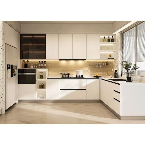 Buy 18mm  Kitchen Cabinets white Modern Farmhouse  Island With Cupboards at wholesale prices