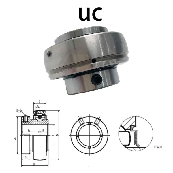 Pillow Block Bearing Bearing and Bearing Housing Ucf Bearings Ex311-32 G2 50.8X120X73/55.6mm Flanged Ball Bearing Insert Bearing