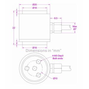 Flange-to-Flange Tension And Compression Force Sensor 20N 50N 100N 200N 500N 1kN