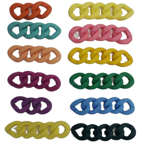 2021 wholesale large plastic link chain shiny gold plastic chain for shoes bag necklace