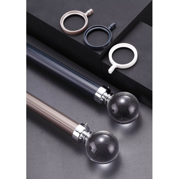 Buy Curtain Rod Single Rod Aluminum Alloy Silent Top Side Mounted Bracket Roman Rod Curtain Track Accessories at wholesale prices