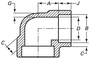 High Pressure Threaded 90° Elbow ASME B16.11 Stainless Steel Socket Weld Fittings