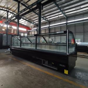 Hydraulic Straight Glass R290 Meat Refrigeration Showcase Fan Cooling
