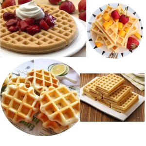 Electric Waffle Maker with Interchangeable Sandwich Plate Variety and Rotating