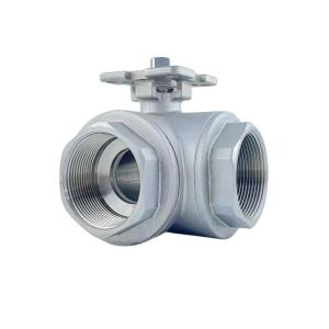 304/316 Stainless Steel Three-Way High Platform/Gland Type Valve for Chemical