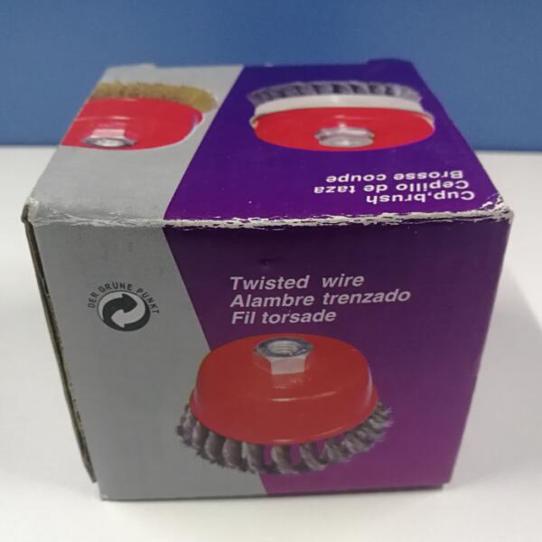 Perfect Rust Removal Knotted Wire Cup Brush / Twist Knot Wire Brush 75mm OD