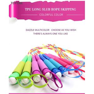 Long Plastic Jump Rope Segmented Speed Training Gym Blue 2.8m