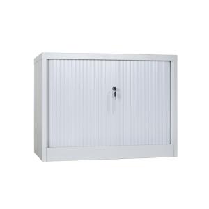 Vertical Double Drawer White Roller Shutter Door Filing Cabinets