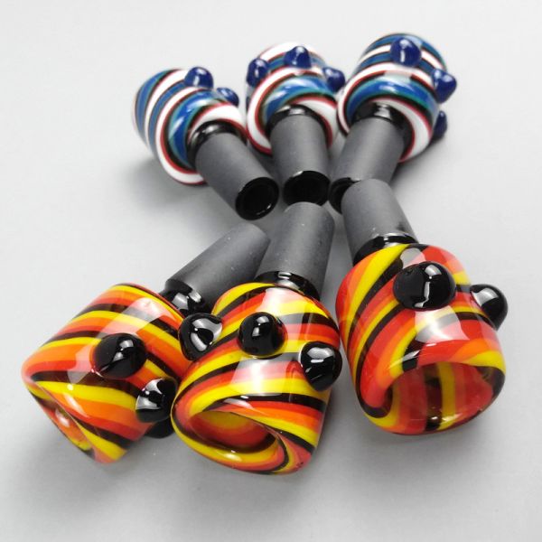 4mm Male Wig Wag Heady Glass Bowls Piece Pyrex Smoking Bong Attachments