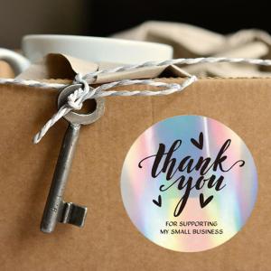 Personalized Custom Logo Printing Laser Film Labels Rainbow Reflective Foil