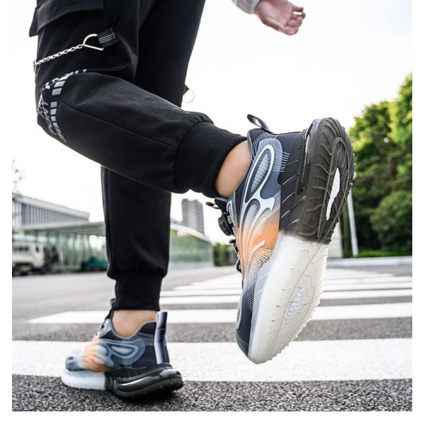 Summer BOA Rotating Button Work Shoes with KPU Flying Knit and Kevlar Anti-stab Safety Features