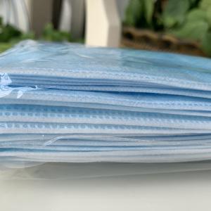 Disposable Blue Earloop Face Mask , Foldable Non Woven Fabric Mask
