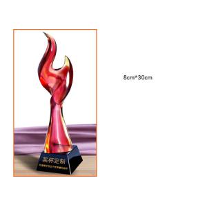 35cm Height Colored Glaze Award Cups Trophies Custom Logo Service Accepted