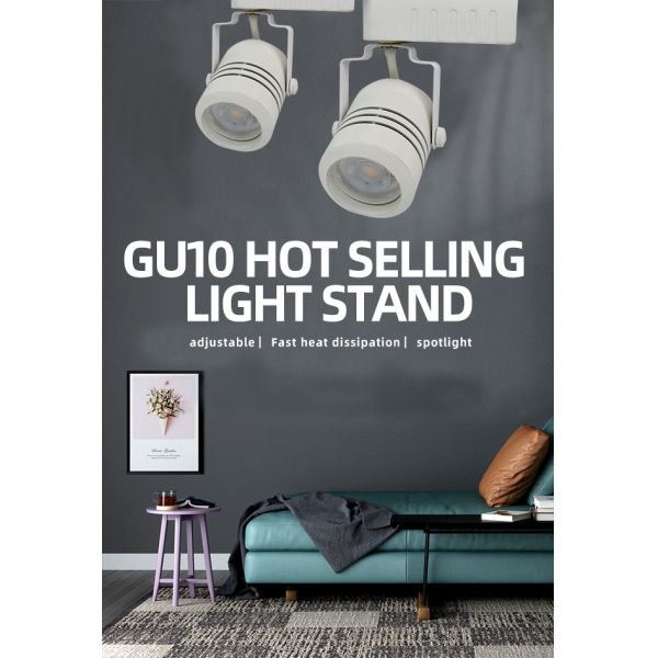 Surface Mounted Gu10 Track Light Fixtures 220V White And Black