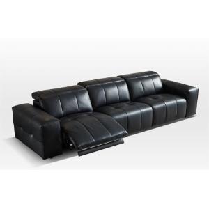 Italian Minimalist First-Layer Cowhide Black Adjustable Electric Living Room