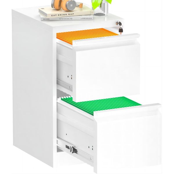 K-D Structure Filing Cabinet Steel 2 Drawers 38x45x73CM MOQ 50 PCS for Office