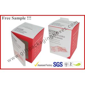 Customized Card Paper Electronics Packaging , 350gsm Display Box With Hanger And