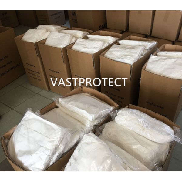 Disposable White Microporous 56GSM Tyvek 500 PPE Suit Safety Coveralls for Chile Market