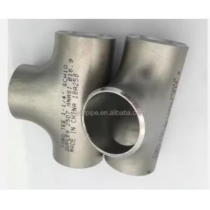 Butt welding 4 inch Stainless Steel TEE SCH40 WPS31725 ASME B16.9