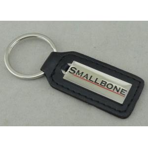 Brass Photo Etched Personalized Leather Keychains Soft / Epoxy Emblem