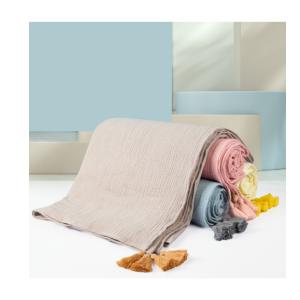 Natural Green Crepe Gauze Fabric 180GSM 145X120 Three Layers