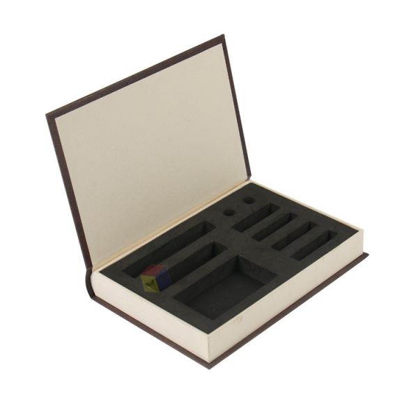 Luxury Design False Book Shape Magnetic Close gift Cardboard Paper Packaging Box With Eva Insert Custom Logo Foil
