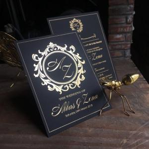 Quality Eco Friendly Printing Custom Wedding Invitations Foil Stamping Finish For Party for sale