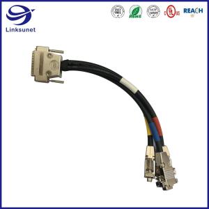 Buy cheap Soldering Electrical Wire harness with DB25 add DB9 Male / Female PVC connector from wholesalers