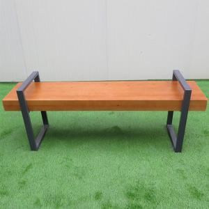 Patio Outdoor Metal Wood BENCHES Outdoor Furniture Moden Long Bench chair with
