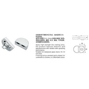 Glass door locks LC-012, stainless steel 304 plate, finishing satin or mirror