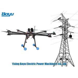 UAV Drone Transmission Line Stringing Tools With Camera For Power Line ,