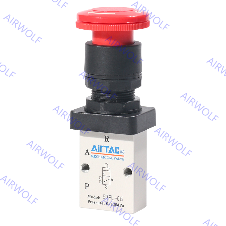AIRTAC S3 Series S3PL-M5, S3PL-06, S3PL-08 3/2 way Control Valve M5 1/8" 1/4"