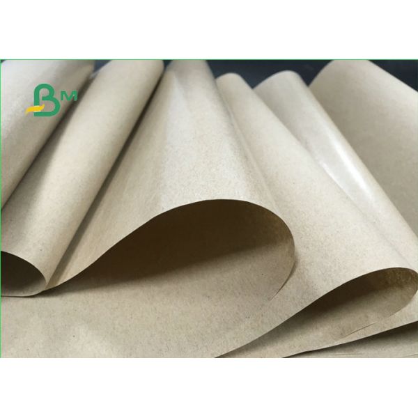FDA FSC Natural PE Coated Brown Kraft Paper For Street Food Packaging Plate Box