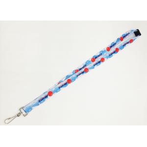 Full Color Polyester Neck Dye Sublimation Lanyards With J - Hook , Stock Free