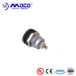 1S 120 Female Coax Push Pull Electrical Connectors With Black Crash Pad