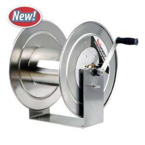 90M Heavy Duty Stainless Steel Hand Crank Air Hose Reel 1/2NPT